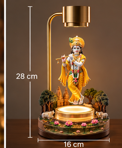 Floating Krishna LED Lamp – Divine & Elegant Home Décor