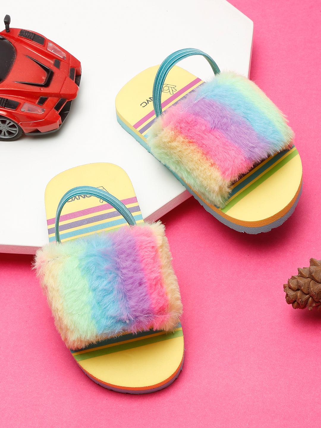 Kids Rainbow Slippers for Girls