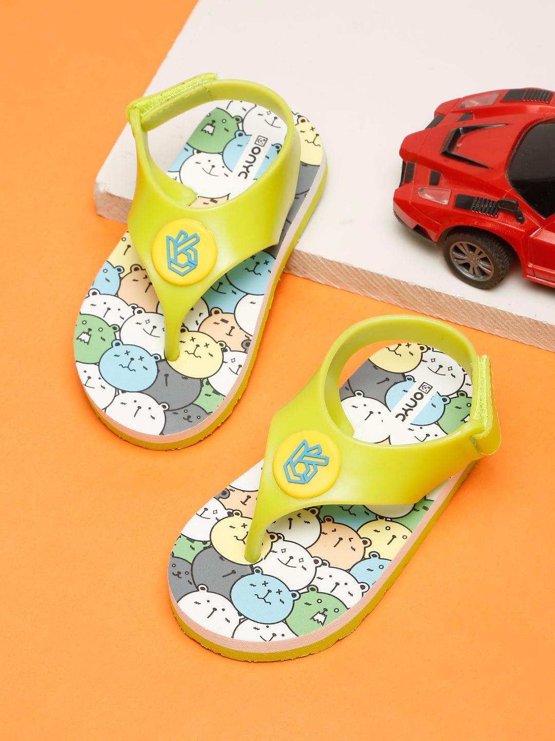 Premium Pumpkin Candy Flip-flops - Lime Green (Boys)