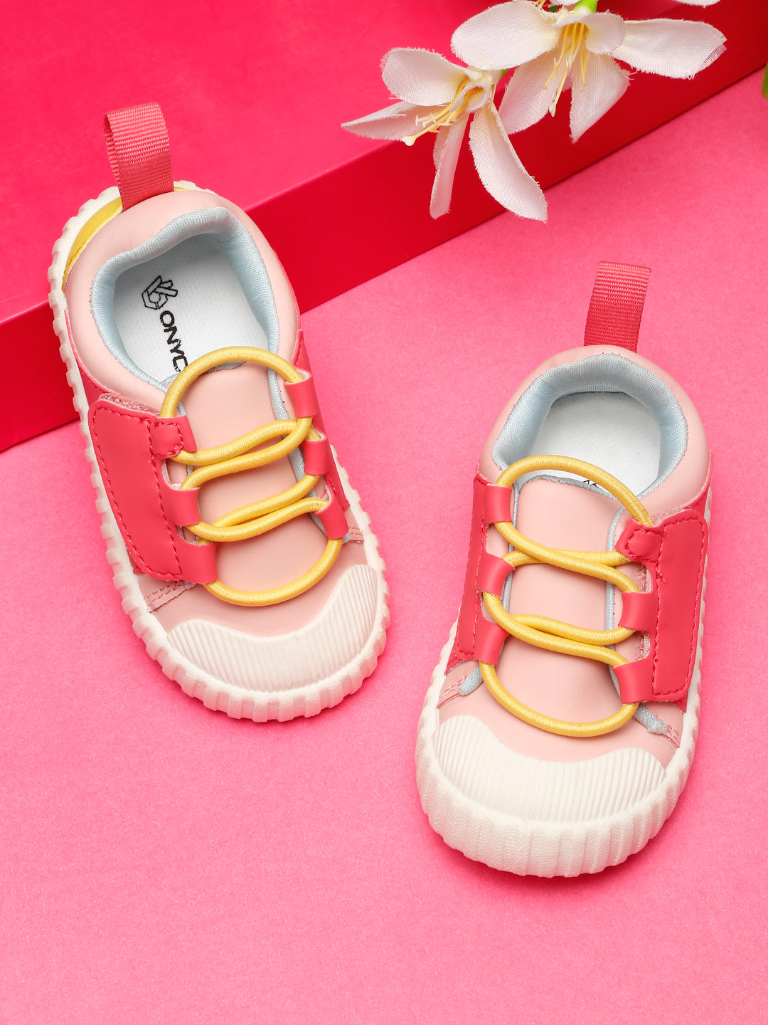 POCO Toddlers' Comfortable & LightWeight Lace-Free Sneakers- Pink (Girls)