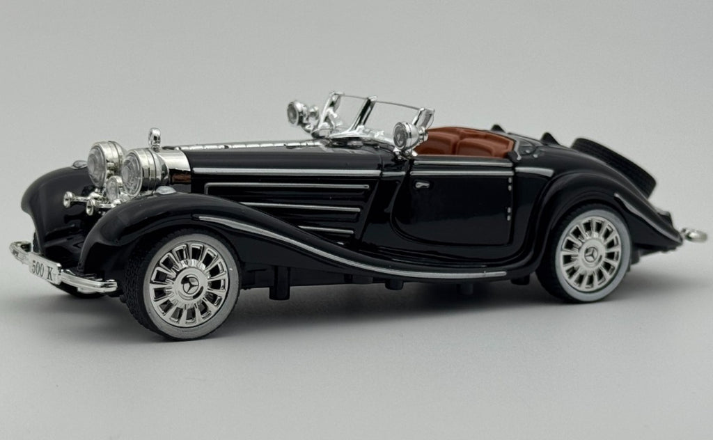 1936 Mercedes Benz 500K 1:24 Roadster diecast scale model car collectible | Assorted Colors